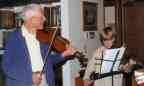 Playing violin with Stewart Jenkins